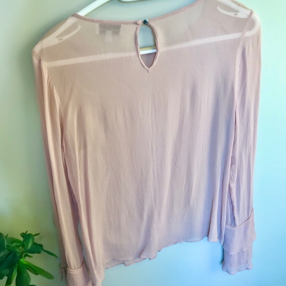 Lucky Brand - Mauve Blouse with Ruffles - Picture 5 of 6